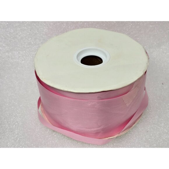 Flora-Satin Double Face Ribbon 100 Yds Waterproof Rose Pink By Berwick Crafts - Picture 2 of 2